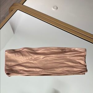 SKIMS Rose Gold Bandue Swim Bandeau Top Size L